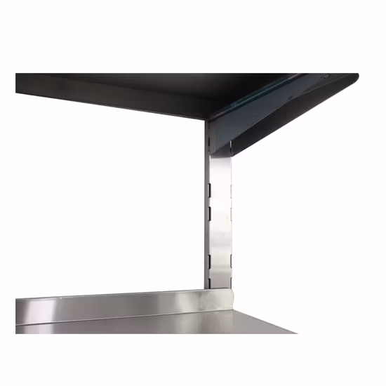 공장 상업 케이터링 레스토랑 호텔 주방 조정 가능한 2개 층 선반 랙이 장착된 스테인레스 스틸 벽 선반을 조정합니다.